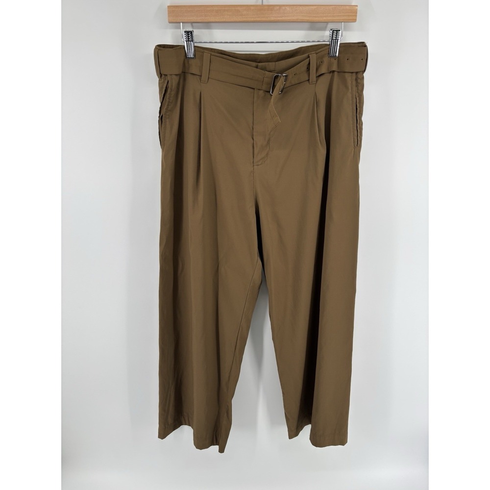 Icebreaker Merino Wide Leg Pants With Belt Sz L Wool Blend Pleated Gorpcore